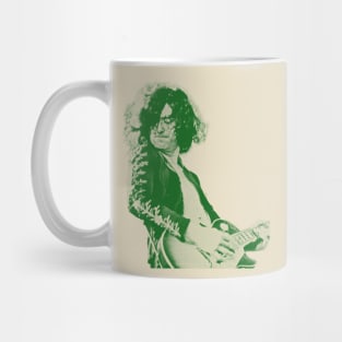 35 jimmy page - green solid style Mug